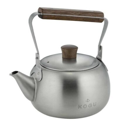 الابريق الياباني كوجو مقبض خشب مصنوع من الفولاذ المقاوم للصدأ ستانليس ستيل 18/8 (500 ml)